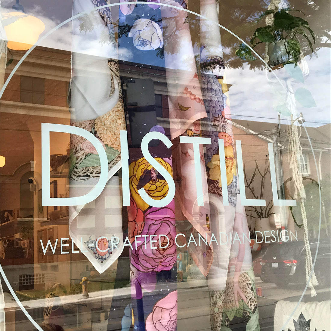 silk scarves window display