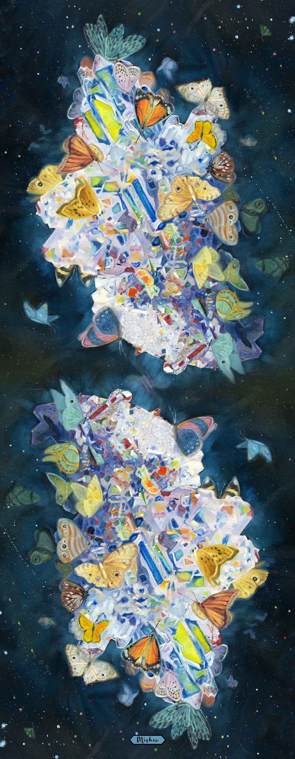 Butterfly's Fantasy Silk Chiffon Long Scarf