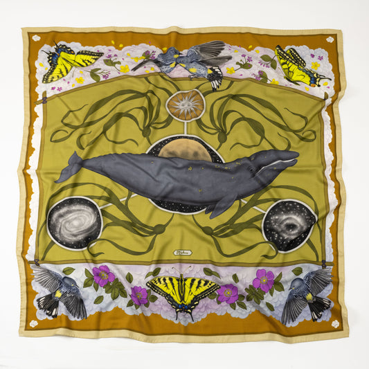 The Grey Whale Ochre Wool/Silk Blend Scarf