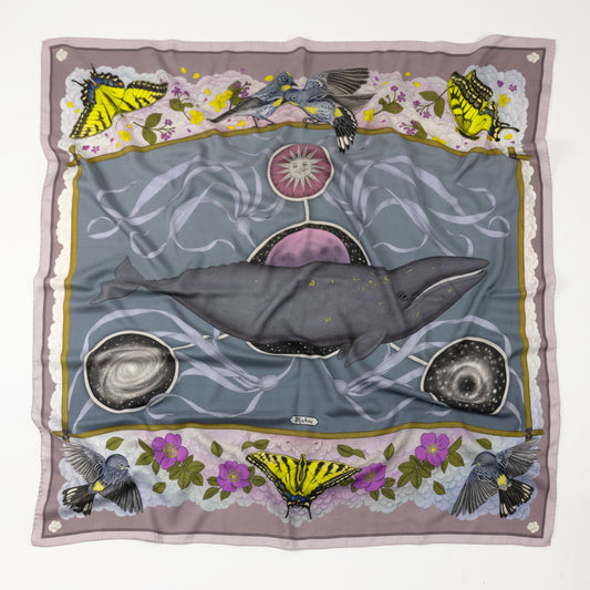 The Grey Whale Lavender Wool/Silk Blend Scarf