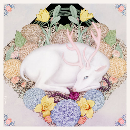 Deer Garden Limited Edition Signed Unframed Art Print