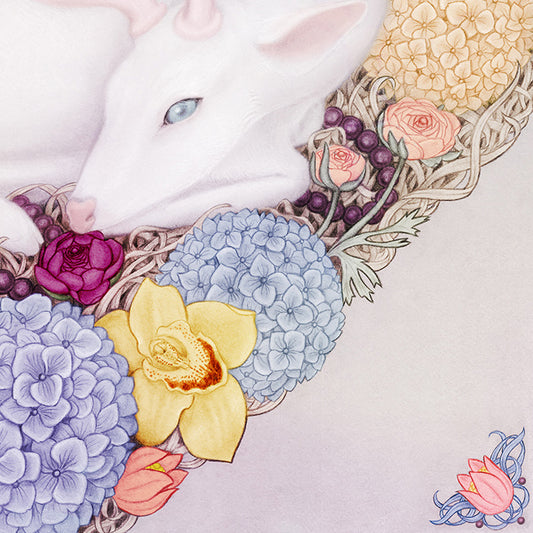 Deer Garden Limited Edition Signed Unframed Art Print