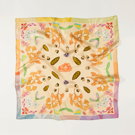 West Coast Plants Inspired Silk Scarf