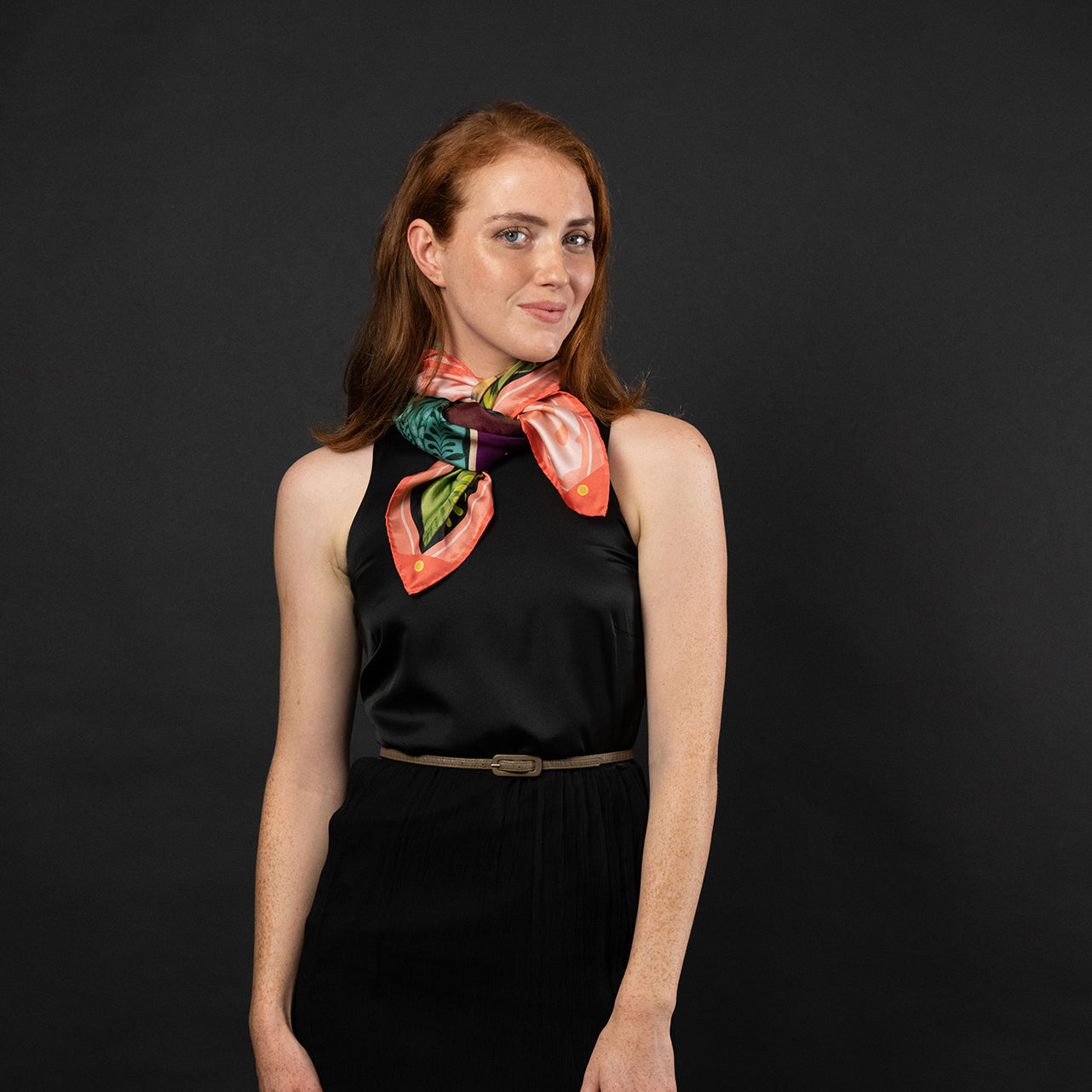 Twin Panthers Silk Luxury Art Scarf
