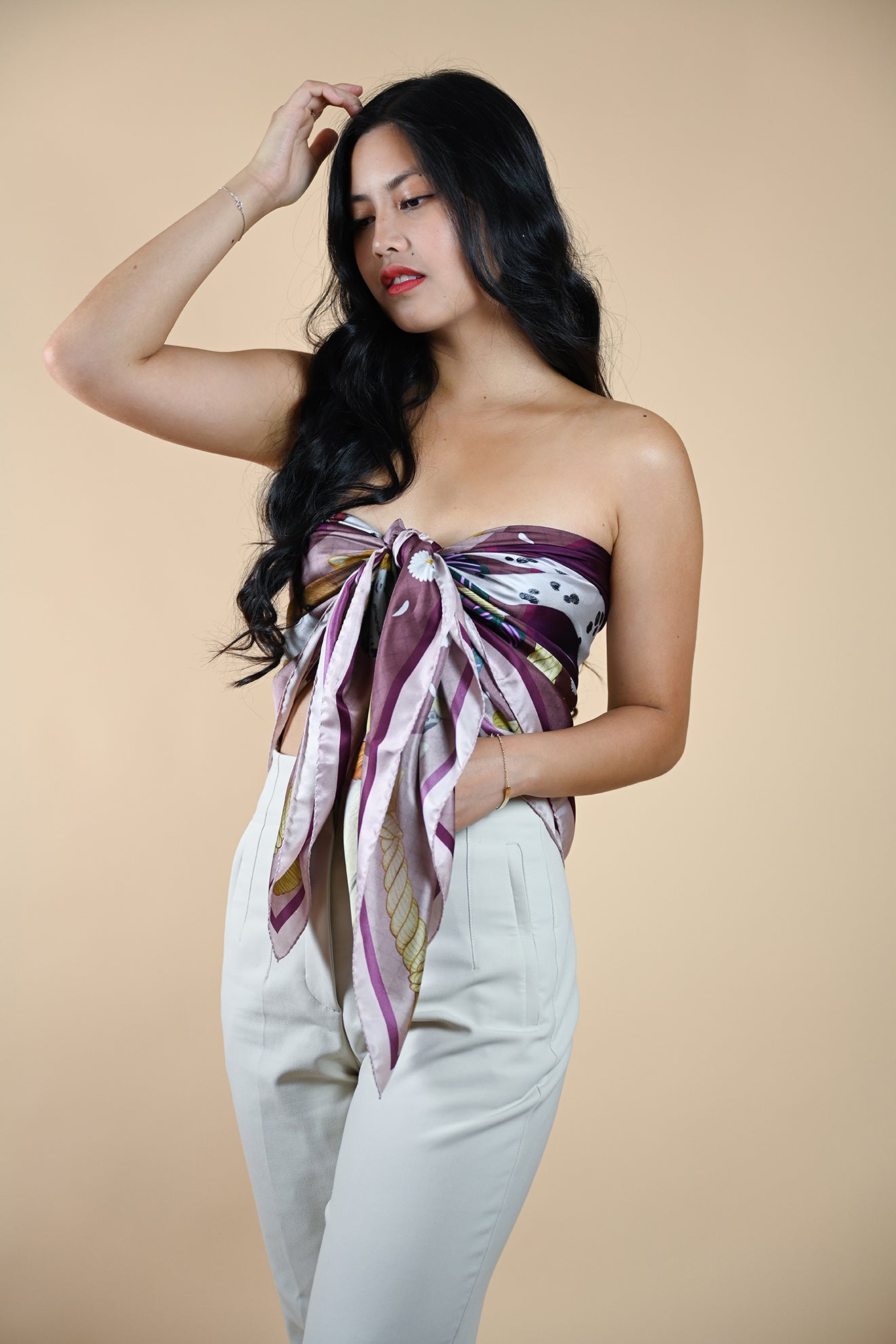 My Beloved Pets Silk Twill Scarf (Wine)