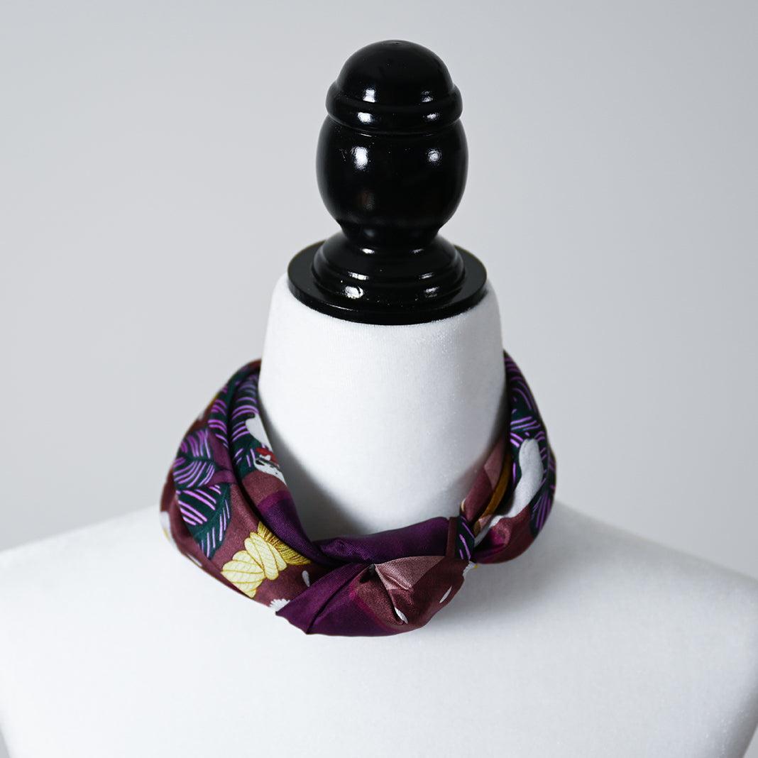 My Beloved Pets Silk Twill Scarf (Wine)