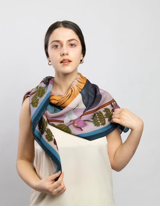 Sumatran Reflections (Blueberry Sunset) Eco Friendly Tencel Scarf