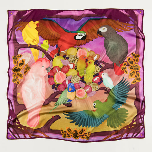 Sunset Feast Luxury Art Scarf