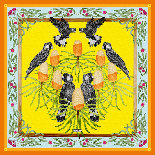 Endangered Carnaby's Cockatoos Fine Art Unframed Print