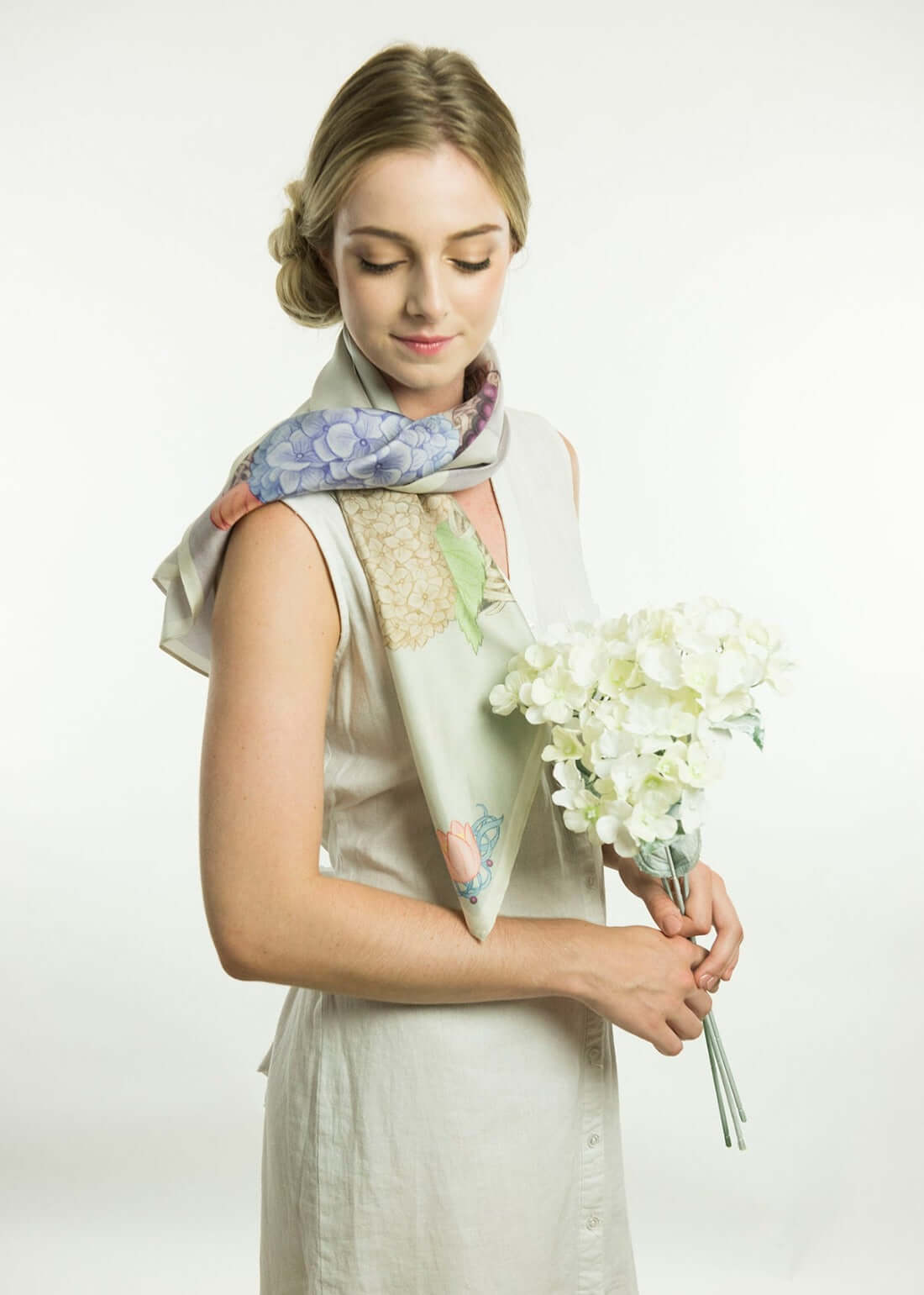 Deer Garden SIlk Scarf