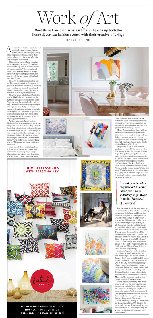 VITA Magazine - Meet three Canadian artists who are shaking up both the home décor and fashion scenes - Feature