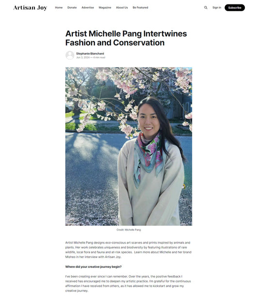 Artisan Joy Magazine Feature and Interview