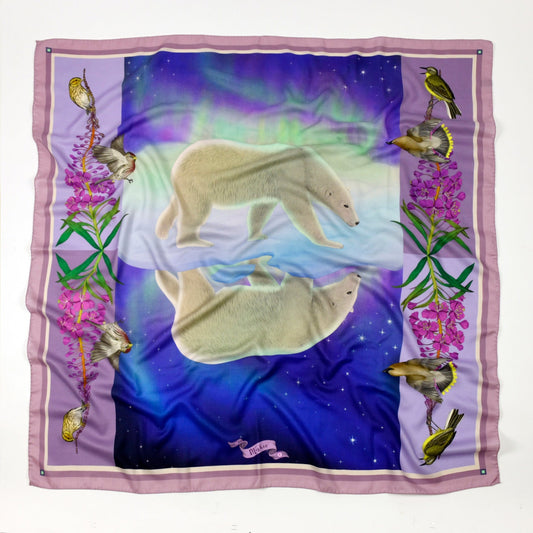 Dancing Lights Lovely Lilac Wool/Silk Blend Scarf