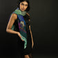 Dancing Lights Forest Mint Wool/Silk Blend Scarf