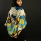 Burrowing Owls and Sunflowers Wool/Silk Blend Scarf