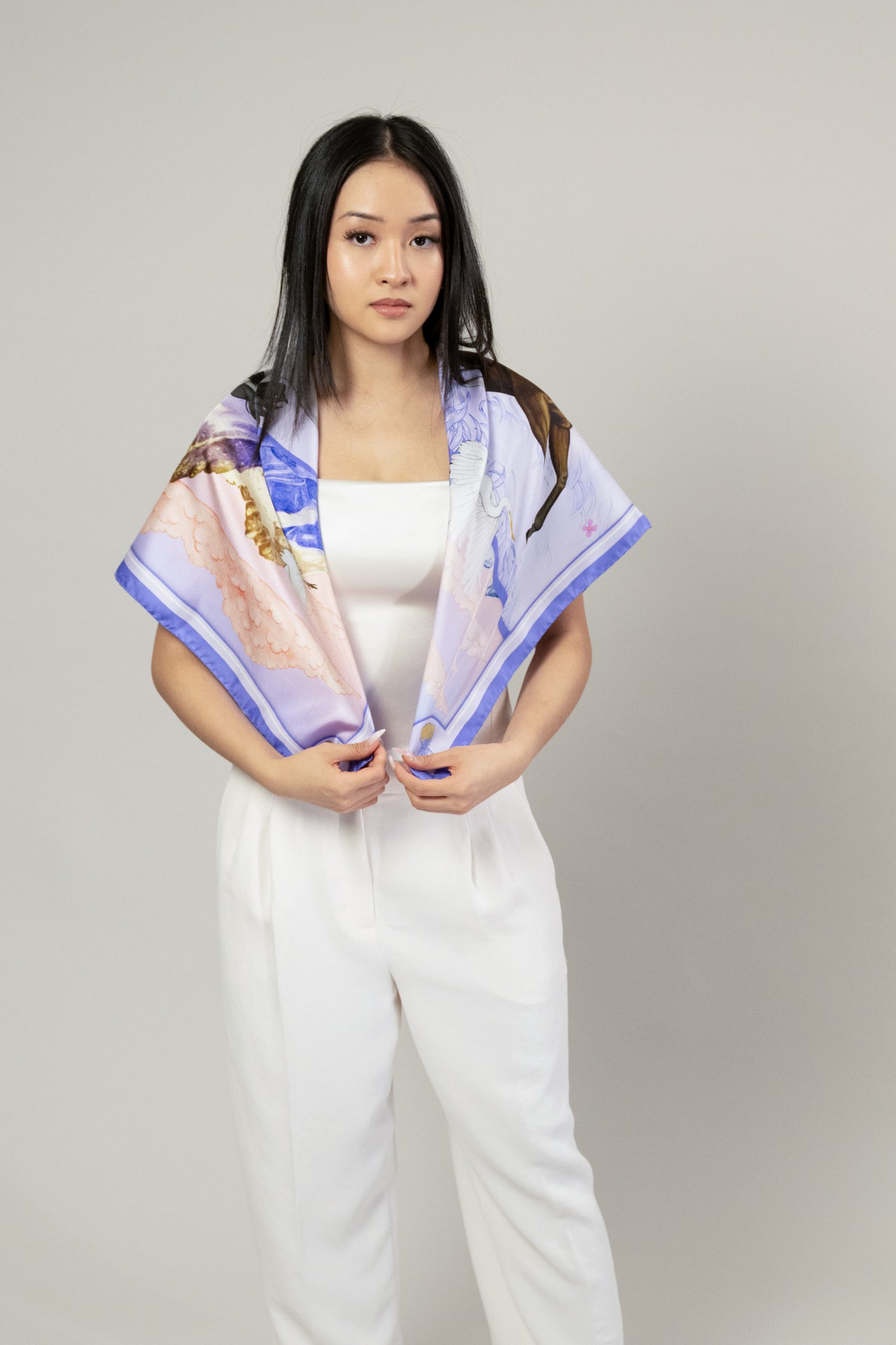 Wild Horizon Periwinkle Dream Silk Scarf