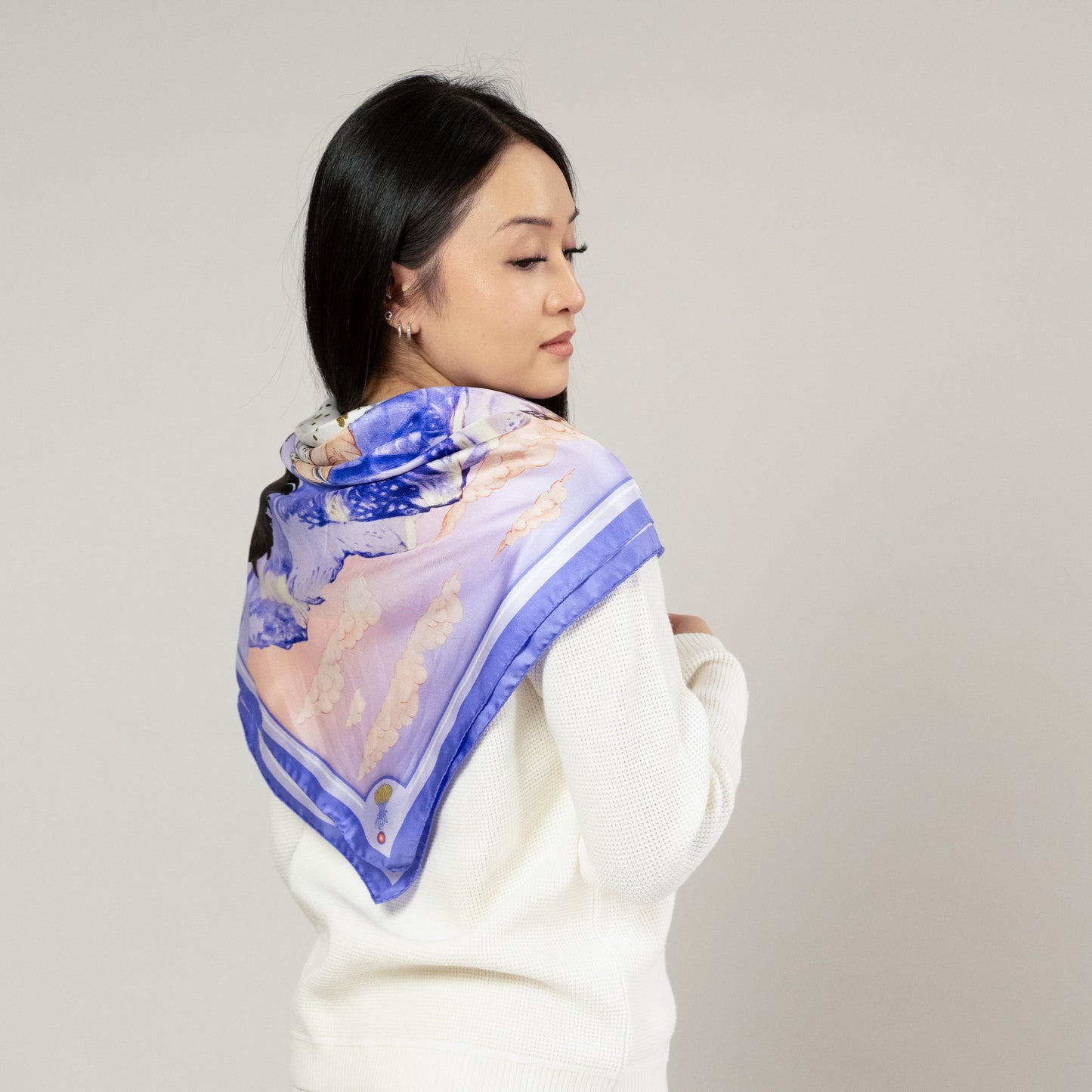 Wild Horizon Periwinkle Dream Silk Scarf