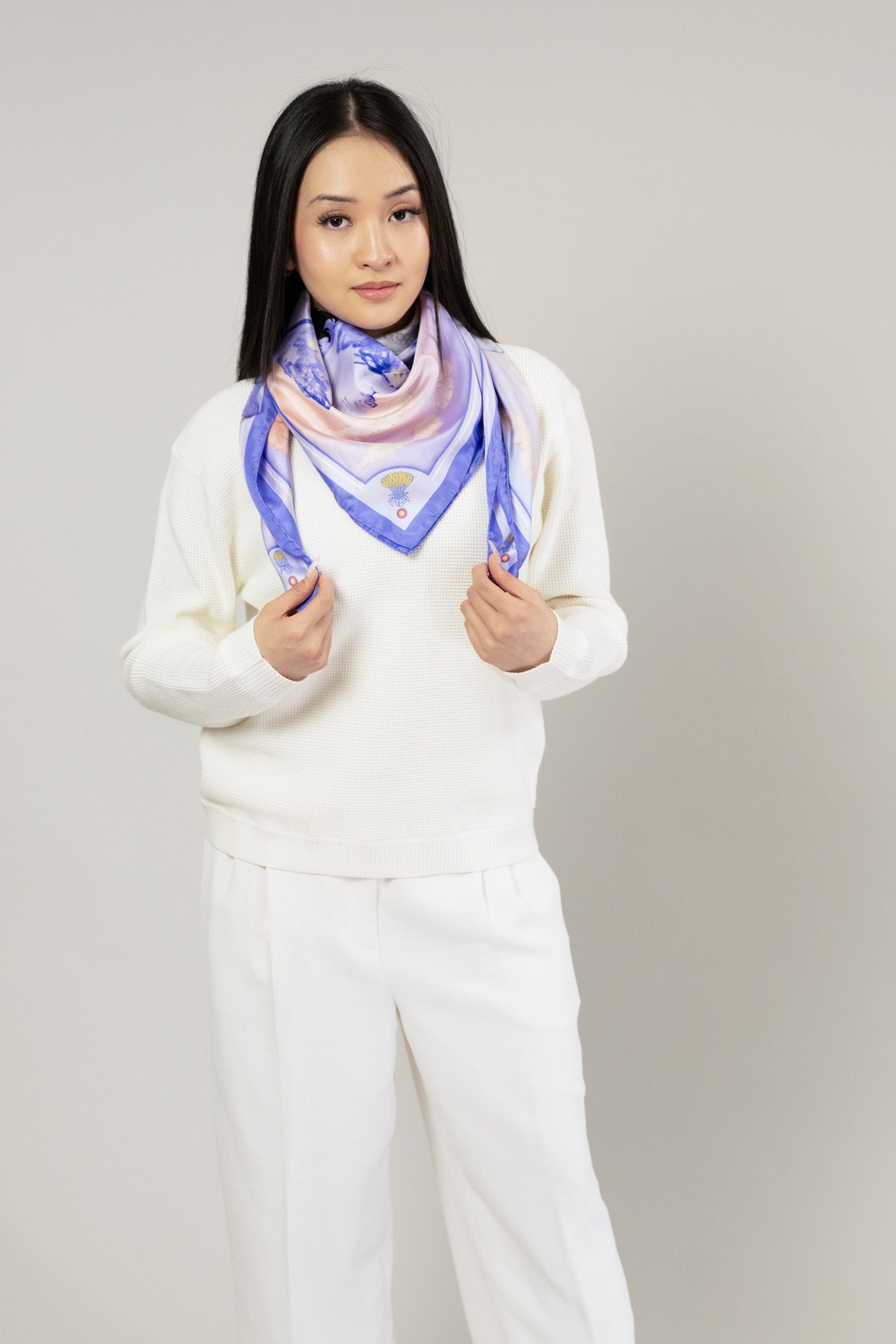 Wild Horizon Periwinkle Dream Silk Scarf