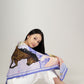 Wild Horizon Periwinkle Dream Wool Silk Scarf