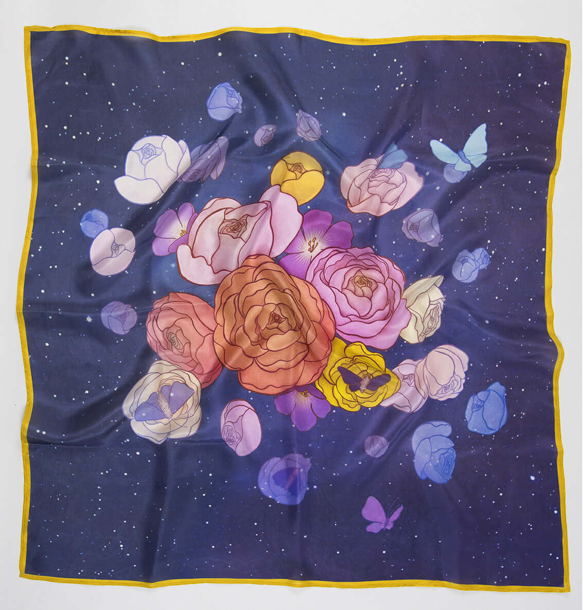 Cosmic Garden Silk Scarf
