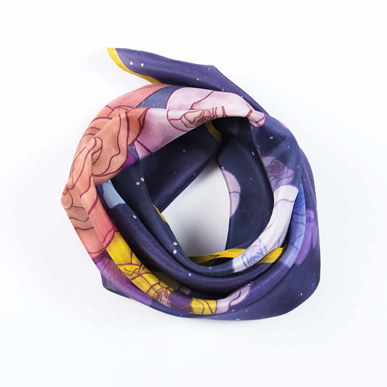Cosmic Garden Silk Scarf