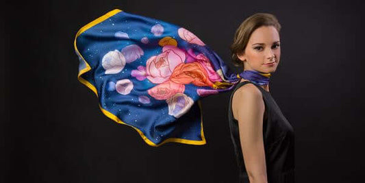 Cosmic Garden Silk Scarf