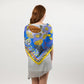 Island Life: Beneath the Water Silk Square Scarf Blue & Yellow