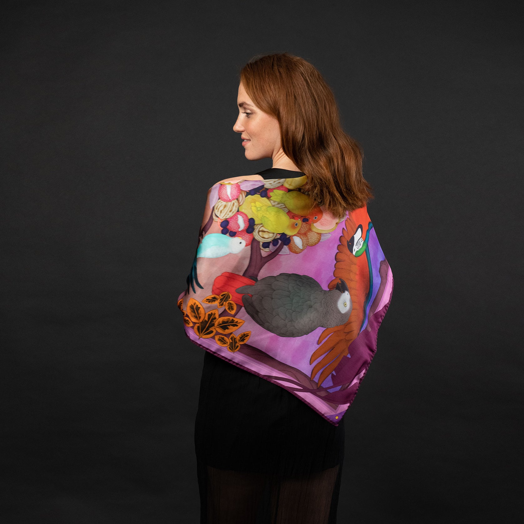 Sunset Feast Luxury Art Scarf