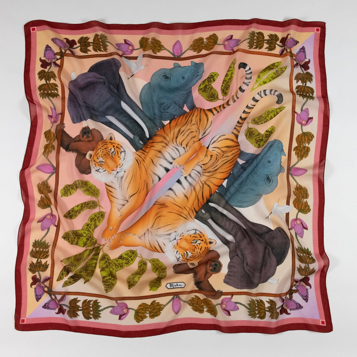Sumatran Reflections (Crimson Sunset) Eco Friendly Tencel Scarf