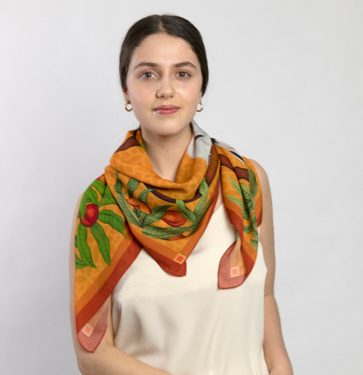 Lemurs of Madagascar (Honey) Eco Friendly Tencel Scarf