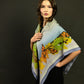 Misheo Wildlife of Pacific Northwest Lake Wool Silk Scarf