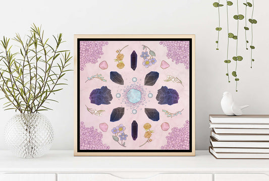 Crystal Grid Fine Art Print Frame  Mockup