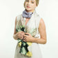 Deer Garden SIlk Scarf Long