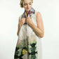 Deer Garden SIlk Scarf Long