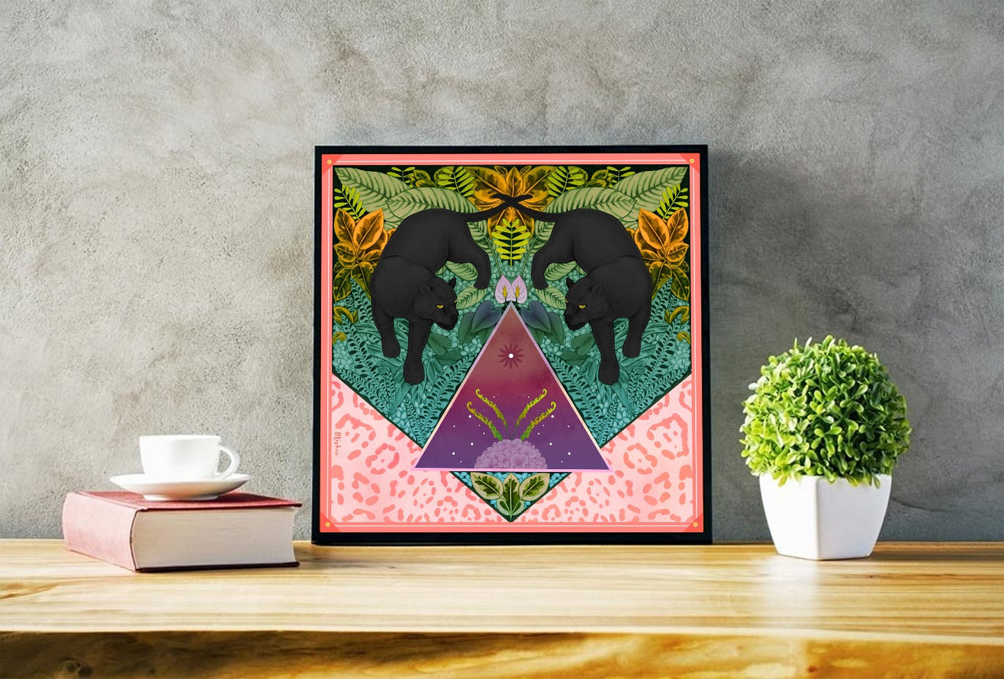 Twin Panthers Limited Edition Signed Art Print